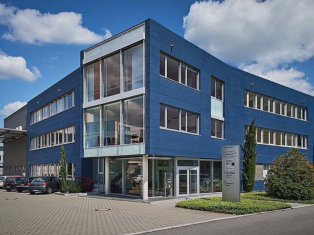 Der Sitz der Technidata IT-Service GmbH im Gewerbegebiet Riedwiesen.