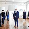 Die Ausstellung in der Villa Bosch ist eröffnet (von links): Maria Lidola, Teresa Renn, Christine Braun, Martin Staab, Nina Hanstein und ...