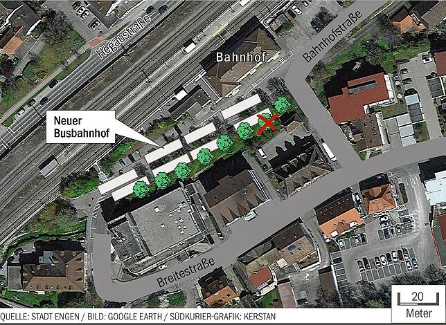 So sehen die Pläne für den neuen Busbahnhof in Engen aus.