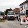 Die Baustelle in der Murger Ortsdurchfahrt ist inzwischen Höhe Sparkasse und die bisherige Zufahrt zu den Parkplätzen hinter der ...