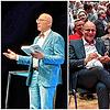 Bestseller-Autor Ewald Arenz (linkes Bild) machte den Auftakt der Erzählzeit ohne Grenzen, die auch Singens Oberbürgermeister Bernd ...