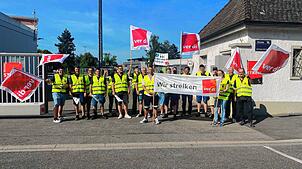 Das Energieunternehmen Thüga streikte am Mittwoch, um auf einen aus ihrer Sicht zu geringen Lohn aufmerksam zu machen.