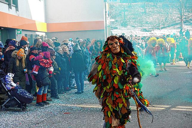 Bild 22: Bilderstory: Umzug und Narrenbaumstellen in Rickenbach begeistern die Zuschauer