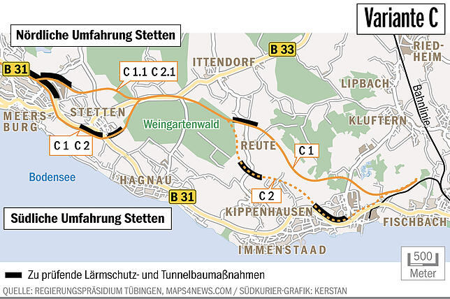 Bild 1: Demo gegen seenahen Ausbau der B 31: Das sind die Argumente der Gegner