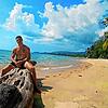 Valentin Kocher-Benzing am Strand von Koh Samui.