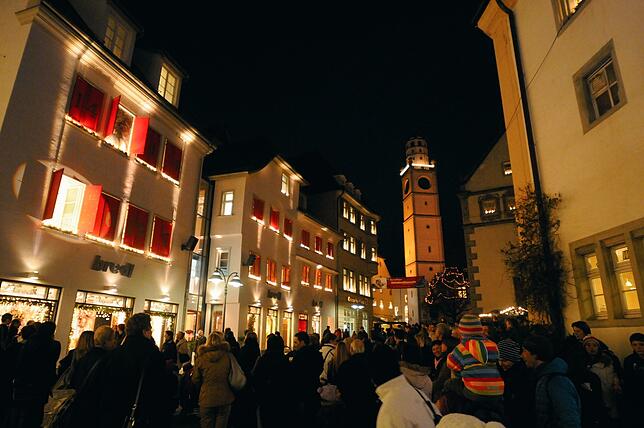 Ravensburg bei Nacht.