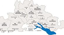 Die Wahlkreise für die Bundestagswahl in der Region.