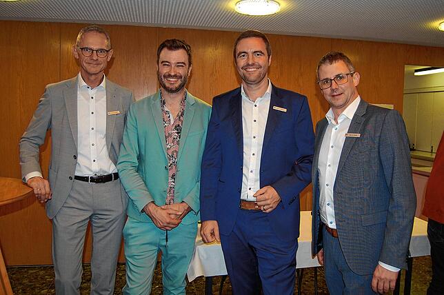 Clemens Kirchherr, Sebastian Klussmann, Günter Dörflinger und Bernd Kübler freuen sich über einen gelungenen Abend.