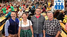Ohne sie würde beim Tengener Schätzele-Markt, dem größten Volksfest der Region, nicht viel gehen (von links): Festwirt Alexander Stihl, ...