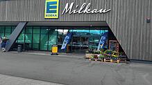 Dieses Logo wird in Bälde an zwei weiteren Lebensmittelmärkten zu sehen sein. Milkau hat nun noch das E-Center im Trossinger ...
