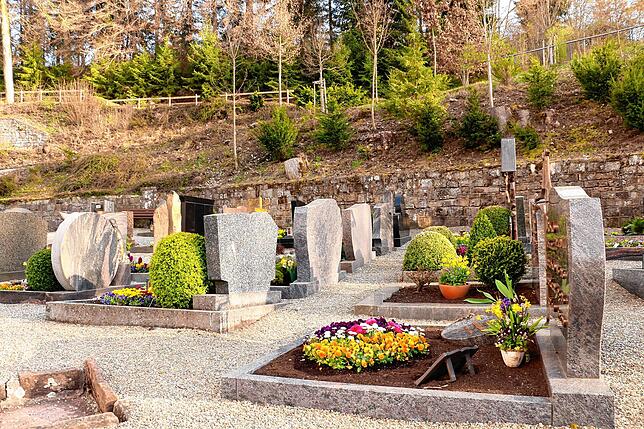 In Bräunlingen liegt der Friedhof außerhalb des Ortskerns.