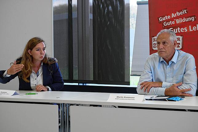 Die Gewerkschaften drängen auf Investitionen in Bildung: Helene Sommer (links) und Martin Kunzmann.