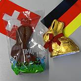 Der Klassiker: Ins Nest wandert natürlich auch ein Schokohase aus Milchschokolade, der neben den bunten Ostereiern nicht fehlen darf.