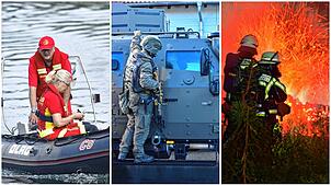 Lebensretter, Sondereinsatzkommando und Feuerwehr ... im Jahr 2024 sind im Schwarzwald-Baar-Kreis alle Blaulicht-Gewerke gefordert. Die ...