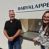 Babyklappe am St. Franziskusheim Schwenningen, mit Joachim Spitz von der Pro-Kids-Stiftung und Nicol Kretzchmar, der Leiterin des St. ...