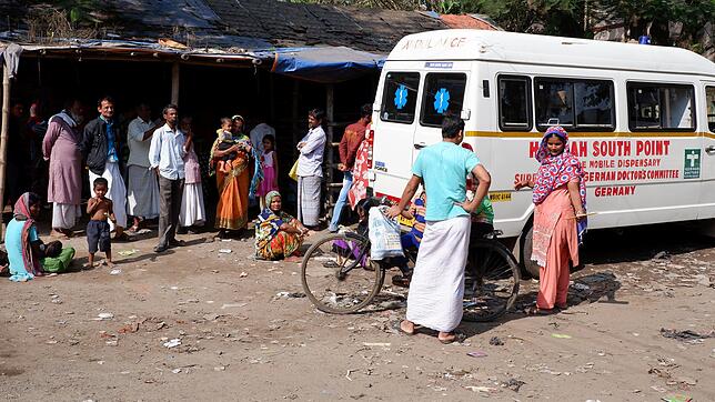 Blick auf eine Ambulanz der German Doctors: Jeden Tag fahren drei Teams in die Slums, um die Ärmsten kostenlos medizinisch zu versorgen.