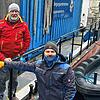 Das Team der Bodensee-Taucher Günther Dietz, Alexander Heidacher und Lutz Wendt am Überlinger Mantelhafen (von links).