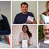 Diese Autoren vom Hochrhein machen mit ihren Büchern auf sich aufmerksam: Gerald Edinger, (links, weiter von links oben nach rechts ...