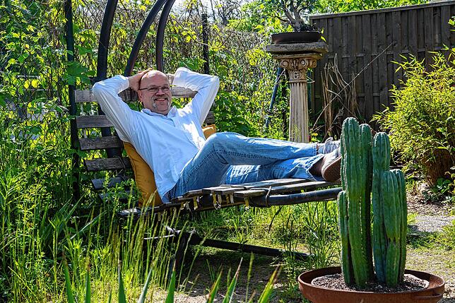 In seinem eigenen Schrebergarten lässt Ulf Soltau es einfach wachsen.