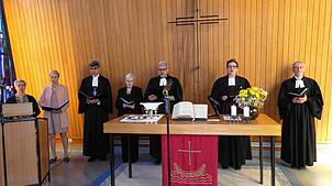 Pfarrer Wieland Bopp-Hartwig, Pfarrerin Nicole Otte-Kempf, Dekan Markus Wagenbach, Ulrike Grether, Prälat Marc Witzenbacher, ...