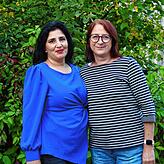 Rangina Zamani und Ursula Ruh bringen gemeinsam Stühlinger Neubürgern die deutsche Sprache bei.