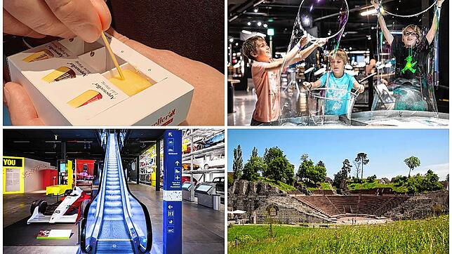 Vier von zwölf Ausflugszielen in der Schweiz, für die sich eine Reise ins Nachbarland lohnt.