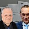 Drei Mitglieder des erneut gewählten AfD-Kreisvorstands Konstanz: links Beisitzer Thomas Engelmann, Bernhard Eisenhut (stellvertretender ...
