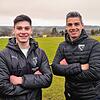 Der 18 Jahre alte Luis Wäschle (links) vom SC Gottmadingen-Bietingen und sein neun Jahre älterer Bruder Felix, der beim FC ...