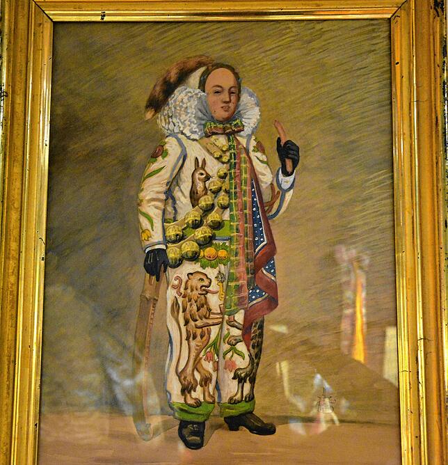 Zeitlos ist das Motiv des Villinger Narros im umfangreichen Schaffen Albert Sägers.