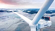 Das derzeit leistungsstärkste Windrad der Welt steht. Der Prototyp einer 15-MW-Turbine ging im Dezember im dänischen Østerild in ...