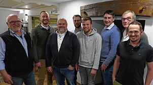 Die Kandidaten der CDU für die Gemeinderatswahlen am 9. Juni 2024 (von links) Guido Amann, Markus Bugge, Armin Beck, Tobias Stekeler, ...