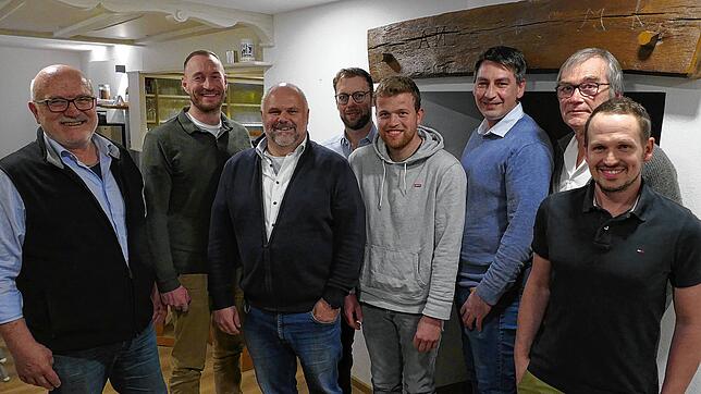 Die Kandidaten der CDU für die Gemeinderatswahlen am 9. Juni 2024 (von links) Guido Amann, Markus Bugge, Armin Beck, Tobias Stekeler, ...