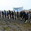 Spatenstich für den Agri-PV-Solarpark bei Singen-Beuren. von links: Dominik Bietinger (Sparkasse Engen-Gottmadingen), Thomas Stockburger ...