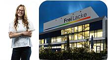 Seit 2021 arbeitet Carmen Knödler bei Freilacke und wurde zur besten auszubildenden Industriekauffrau des Landes gekürt.