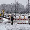Selbst tagsüber ist die Absperrung offen, hier am Donnerstag, 30. November. Die Bauarbeiter scheinen ein Auge zuzudrücken.