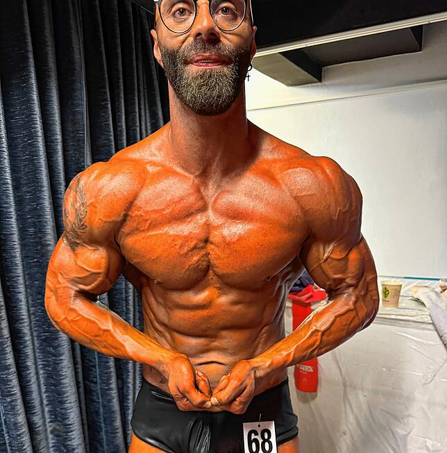 Theodor Tümpel bei der NABBA Deutschen Meisterschaft in Trossingen.