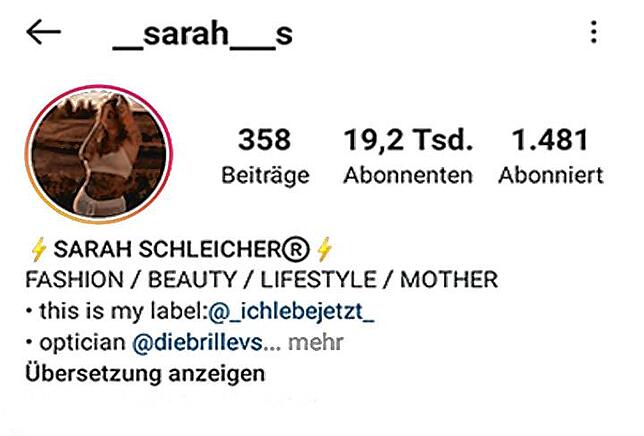 Fast 20.000 Abonnenten hat Sarah Schleicher aktuell. Bis zu 70 Nachrichten bekommt sie an manchen Tagen.