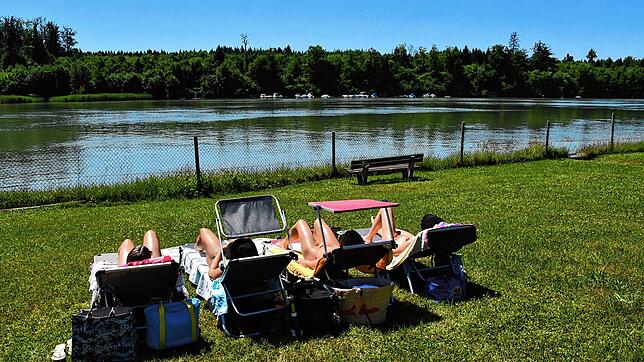 Das Schwimmbad in Schwörstadt liegt direkt am Rhein. Bild: Heinz Vollmar