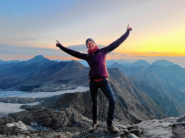 Sonnenaufgang auf dem Rocciamelone, dem höchsten Wallfahrtsorts der Alpen: Für Antje von Dewitz war dies einer der schönsten Momente auf ...