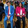 Bürgermeister Thomas Kugler (von links) mit den drei Kandidaten Ralph Gerster, Patricia Habib Celedón und Markus Bezikofer, die sich um ...