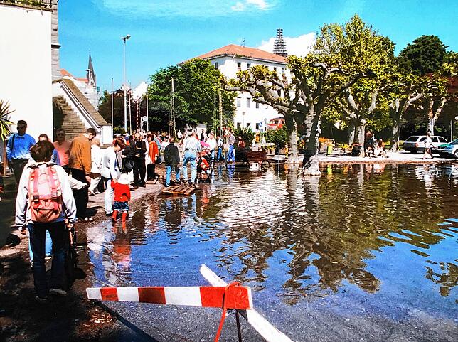 Bild 14: Archivbilder vom Hochwasser 1999 in Konstanz!
