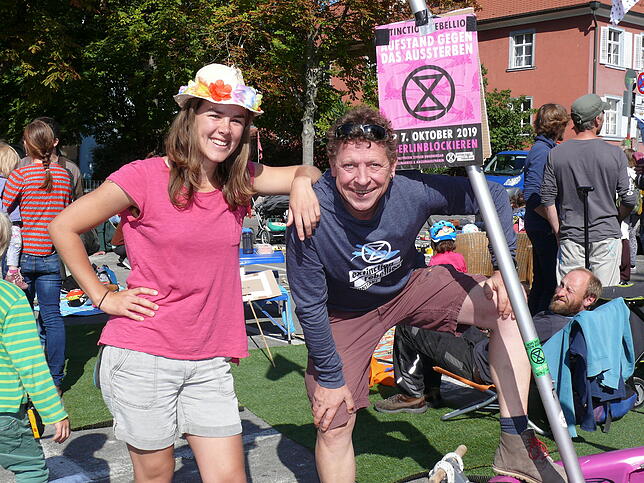 Claudius Eisermann und Daniela Mink, beide bei Extinction Rebellion engagiert