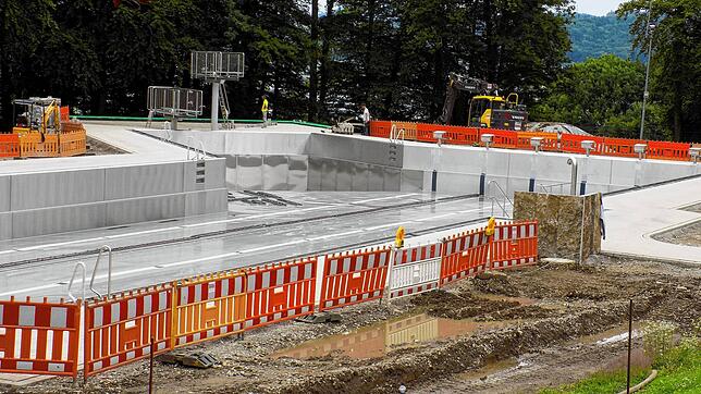 Baustelle: Das Waldbad Bad Säckingen wird dieses Jahr nicht mehr öffnen. Bild: Susanne Eschbach