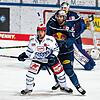 Gut bewacht: Der Schwenninger Tylor Spink (vorne) neben den Münchenern Daryl Boyle (Mitte) und Torhüter Danny aus den Birken.