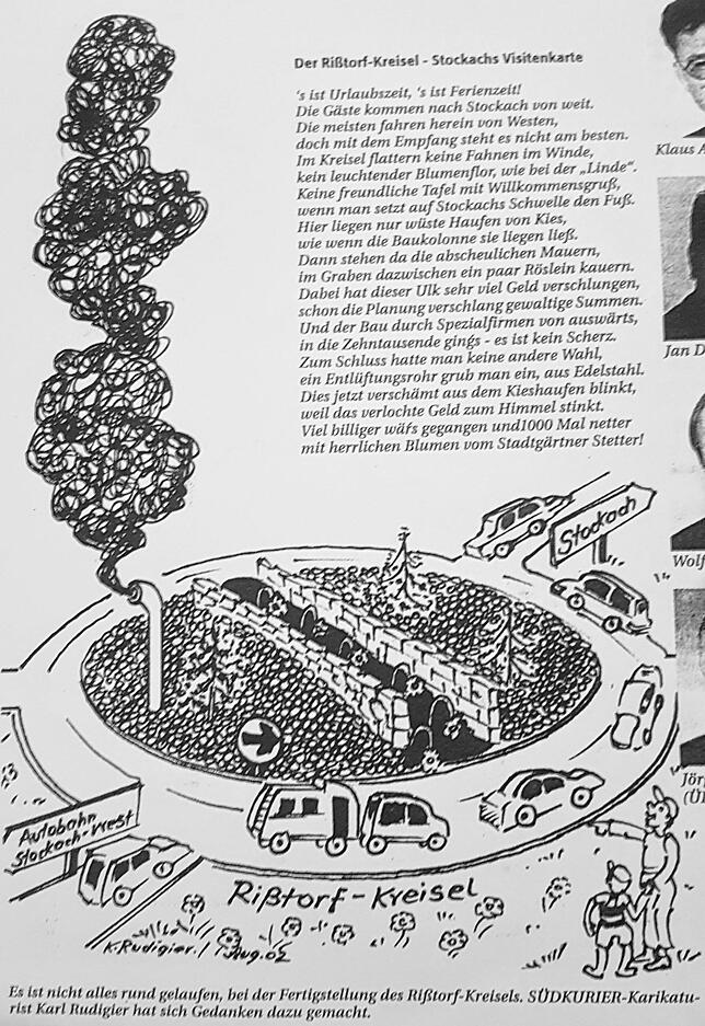 Diese Karikatur von Karl Rudigier ist am 17. August 2002 im SÜDKURIER erschienen.