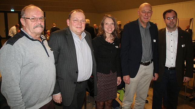 Der Vorstand der Regionalkonferenz Jura Ost, von links: Peter Hirt, René Probst, Therese Brändli, Präsident Ueli Müller und Ulrich Krieger.