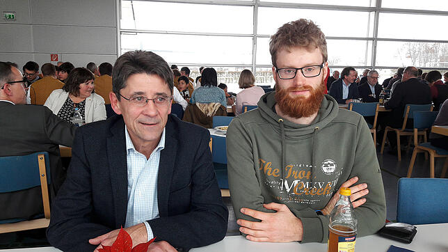 Peter Spiegelhalter (links), Leiter der Außenstelle Donaueschingen des Regierungspräsidiums Freiburg, und Christoph Sprenger, sein ...