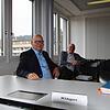 Krankenhausgeschäftsführer Michael Hanke und Bürgermeister Rainer Stolz als Vorsitzender des Aufsichtsrats zeigten sich vor Beginn der ...