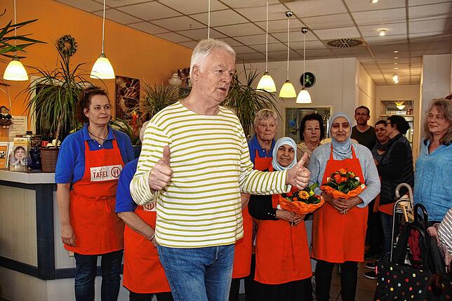 Vorsitzender Udo Engelhardt begrüßte die Gäste im Tafel-Restaurant.