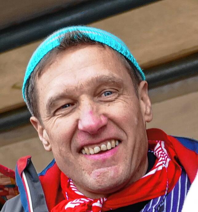 Behlas Ortsvorsteher Christoph Martin beim großen Umzug am Sonntag.